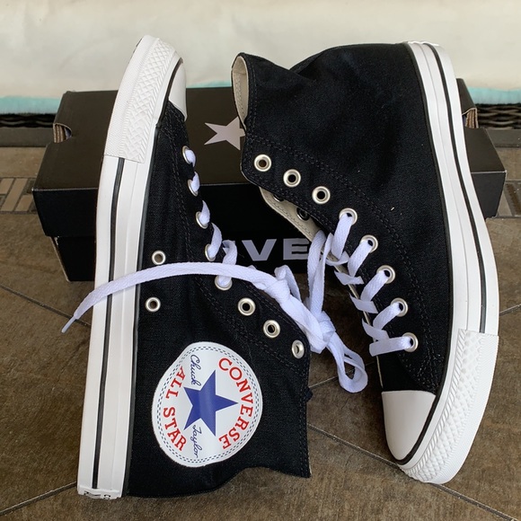 CONVERSE CTAS HI BLACK/WHITE/BLACK MENS - Picture 6 of 13